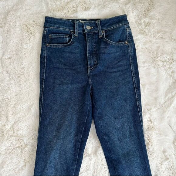 Free People We the Free size 27 blue high rise skinny jeans w frayed hem - Picture 3 of 7